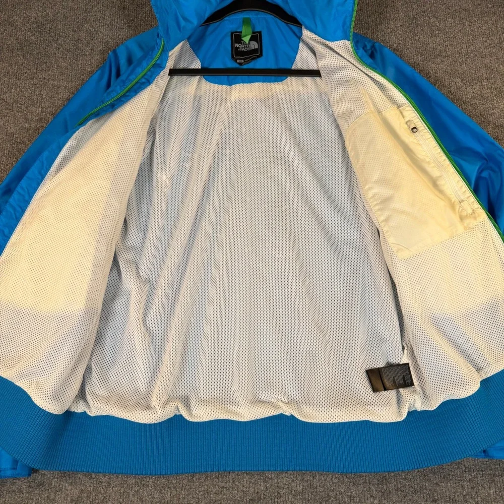 The North Face Mens Blue Windbreaker Hooded Jacket S12 AYJE Small #3140
